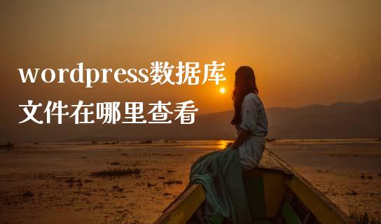 wordpress数据库文件在哪里查看-uusu优素-乐高,模型,3d打印,编程