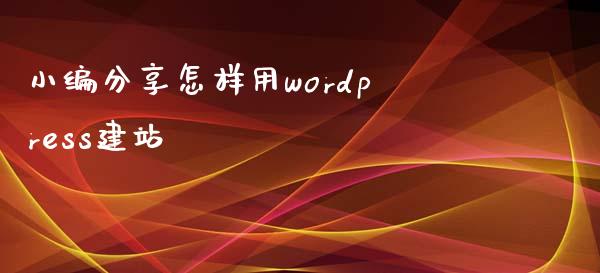 小编分享怎样用wordpress建站-uusu优素-乐高,模型,3d打印,编程