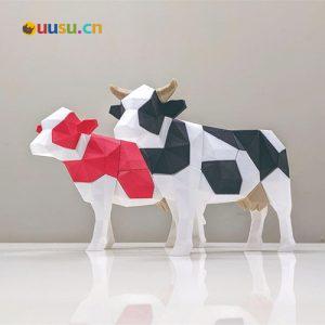 【拼图小动物】奶牛-uusu优素-乐高,模型,3d打印,编程