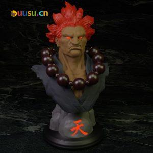 【街头霸王】豪鬼半身像-uusu优素-乐高,模型,3d打印,编程