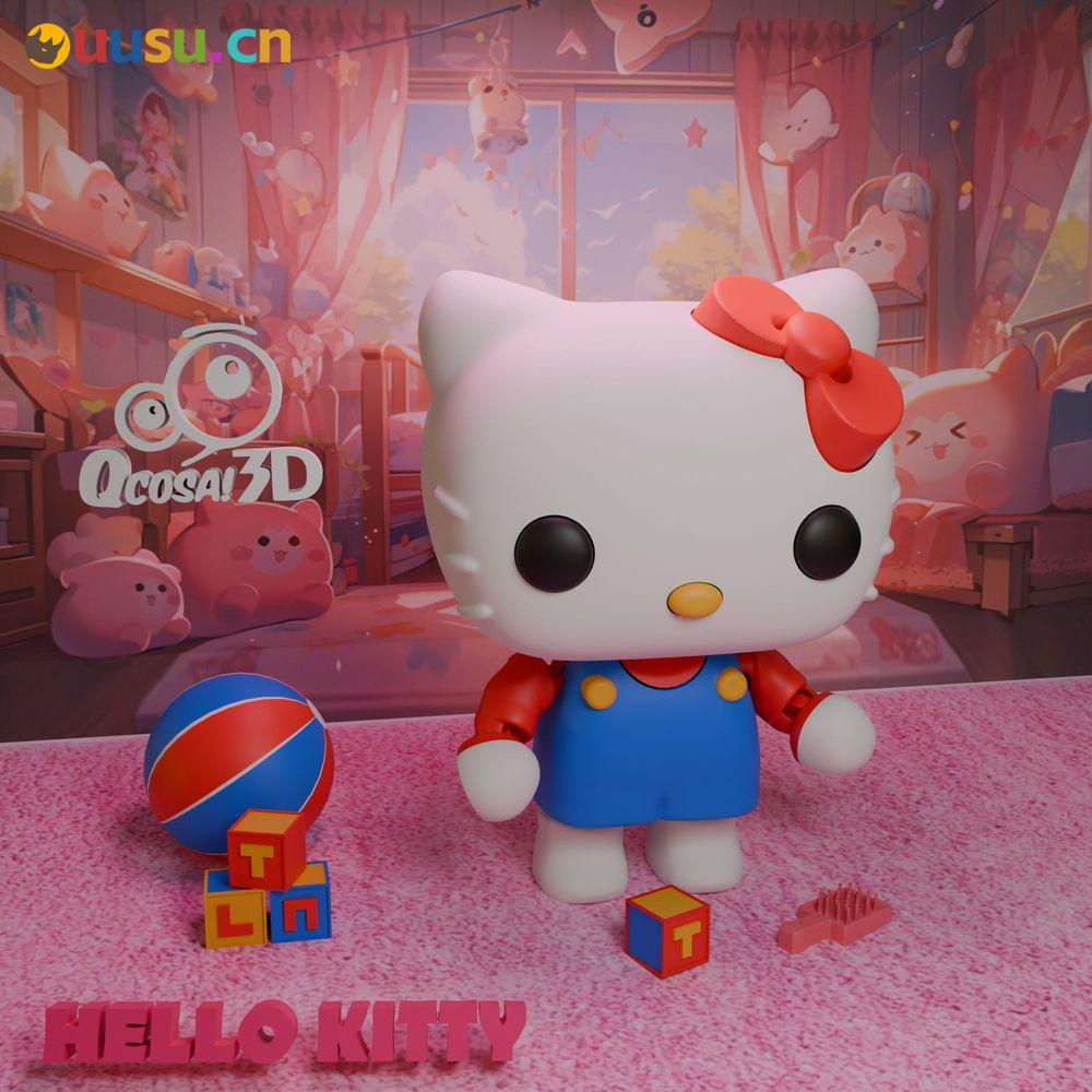 可动HELLO KITTY-uusu优素-乐高,模型,3d打印,编程