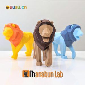 【拼图小动物】狮子-uusu优素-乐高,模型,3d打印,编程