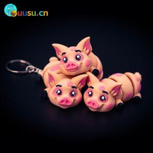 小猪钥匙链-uusu优素-乐高,模型,3d打印,编程