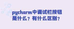 pycharm中调试栏按钮是什么?有什么区别?-uusu优素-乐高,模型,3d打印,编程