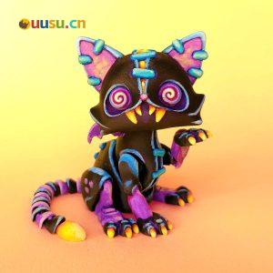 【恐怖娃娃】恐怖猫-uusu优素-乐高,模型,3d打印,编程