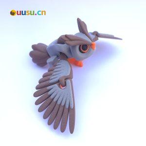 【可动小动物】猫头鹰-uusu优素-乐高,模型,3d打印,编程