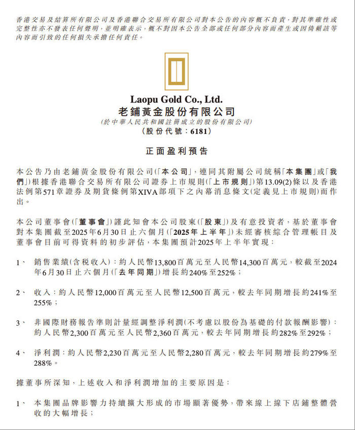 老铺黄金上半年销售预增250%，股价年内已涨超2倍-uusu优素-乐高,模型,3d打印,编程